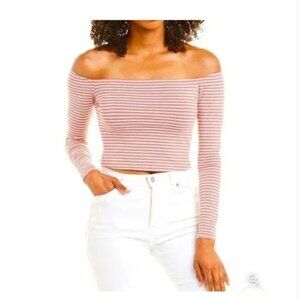 REVOLVE Lovers + Friends Megan Candy Stripe Crop Top Sz M